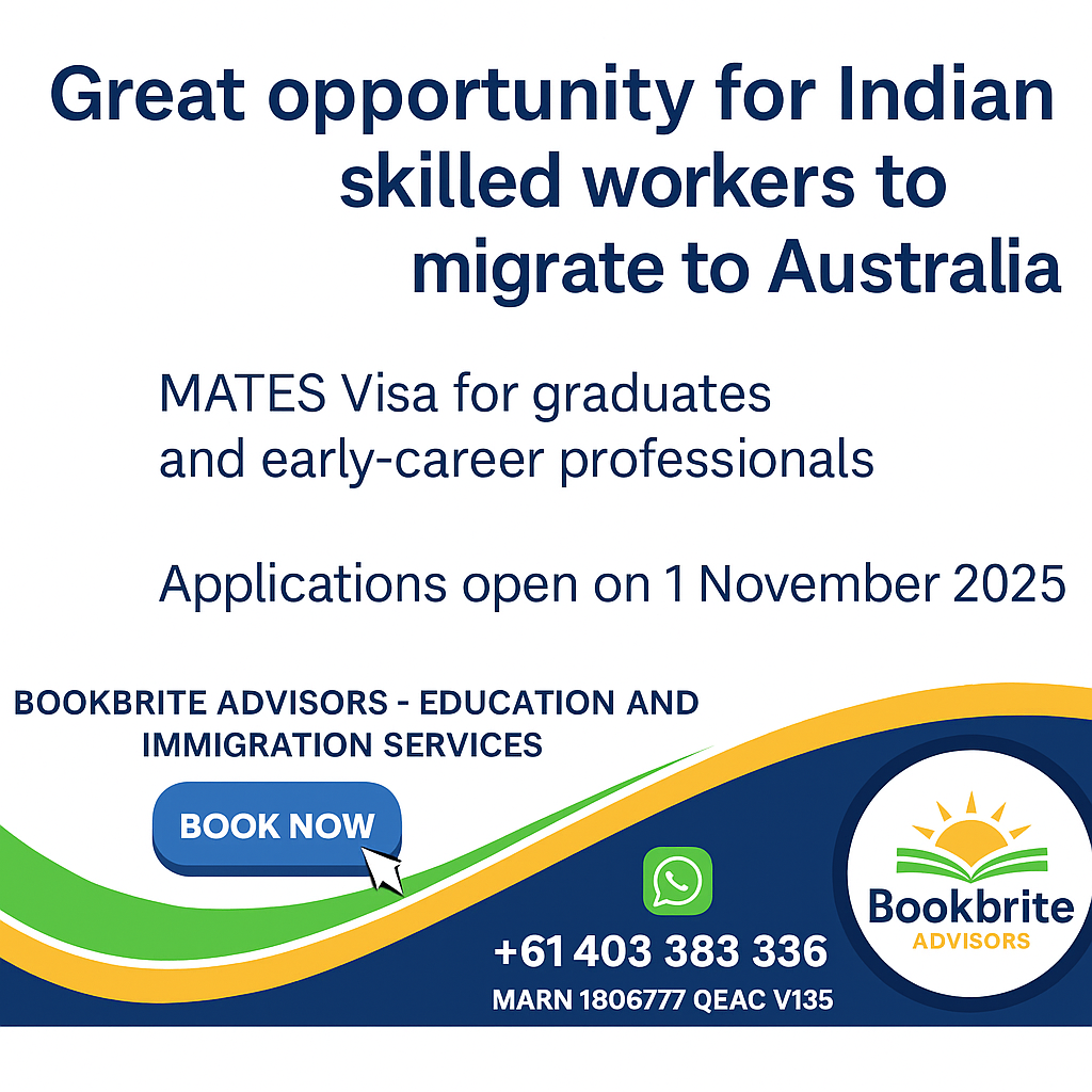 Great Opportunity for Indian Skilled Workers to Migrate to Australia through the MATES Visa